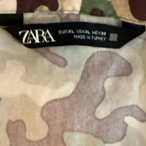 Zara Camouflage Print Mini Shirt Dress - Picture 5 of 5